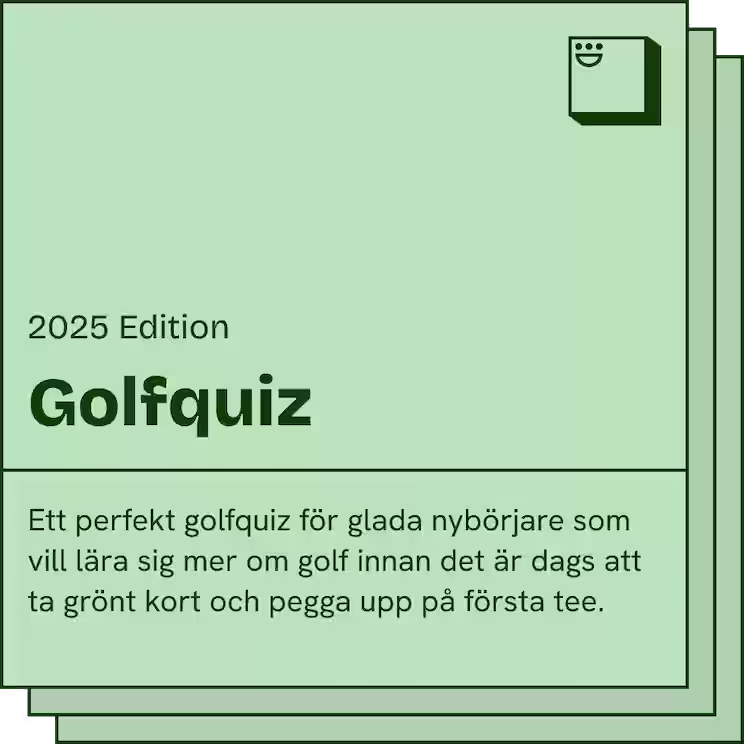 Golfquiz - 2025 Edition spelkort