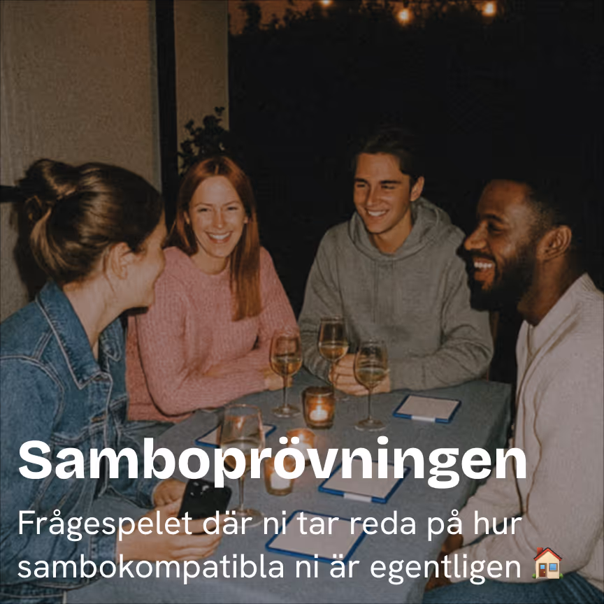 Samboprövningen - spelöversikt